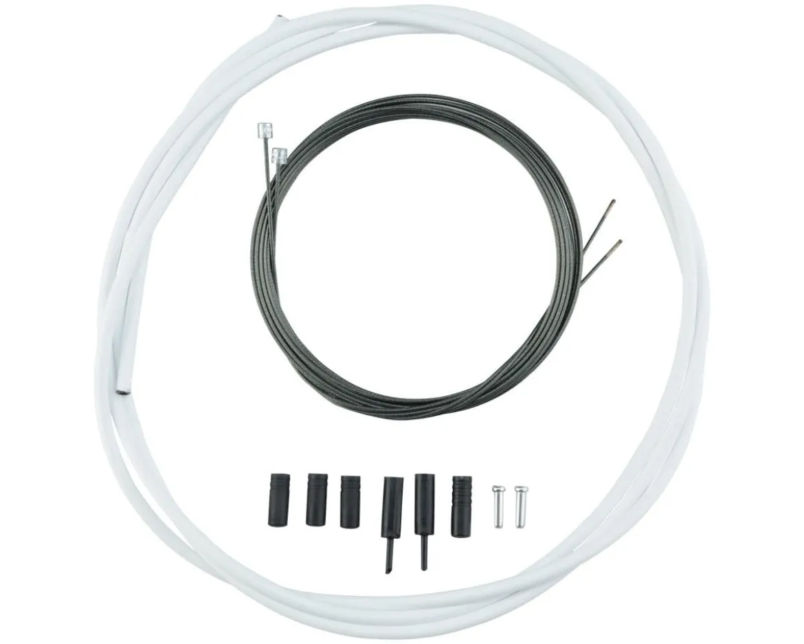 Shimano Road Optislick Derailleur Cable & Housing Set (White) (1.2mm) (1800/2100mm)