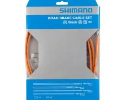 Shimano Road PTFE Brake Cable & Housing Set (Orange) (1.6mm) (1000/2050mm)