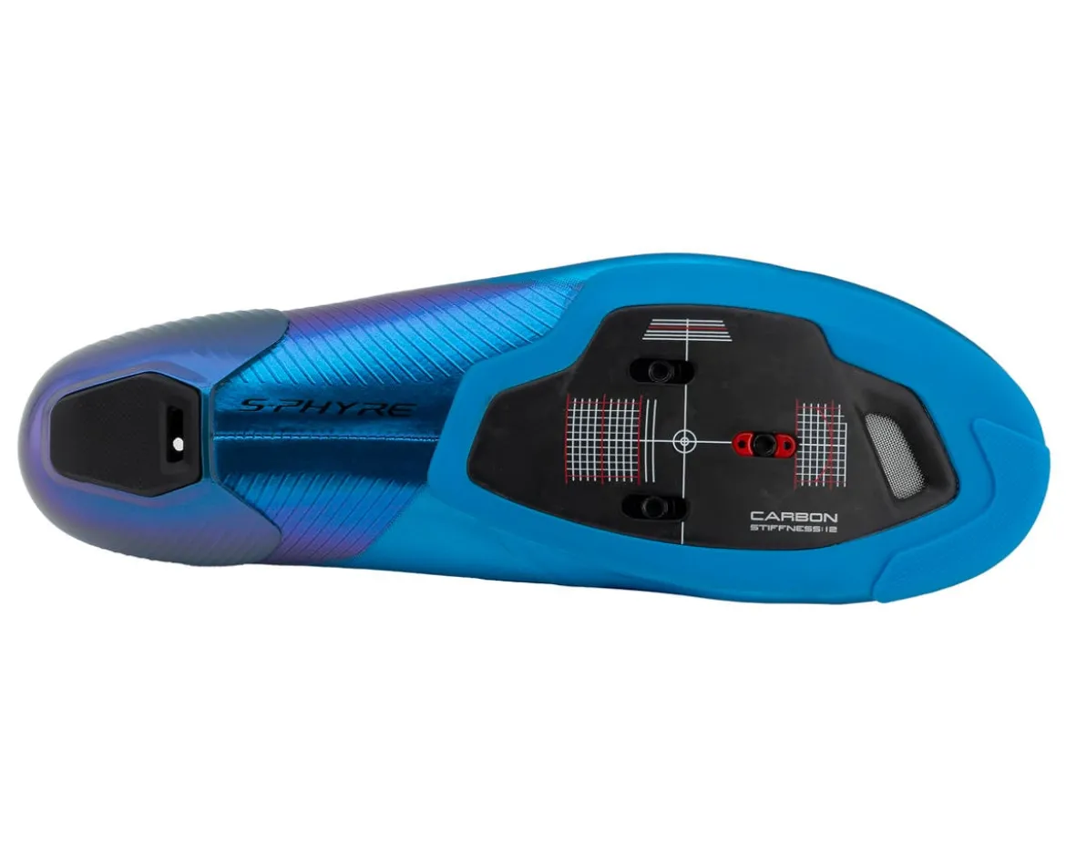 Shimano SH-RC903E S-PHYRE Road Cycling Shoes (Blue) (Wide Version) (43) (Wide)