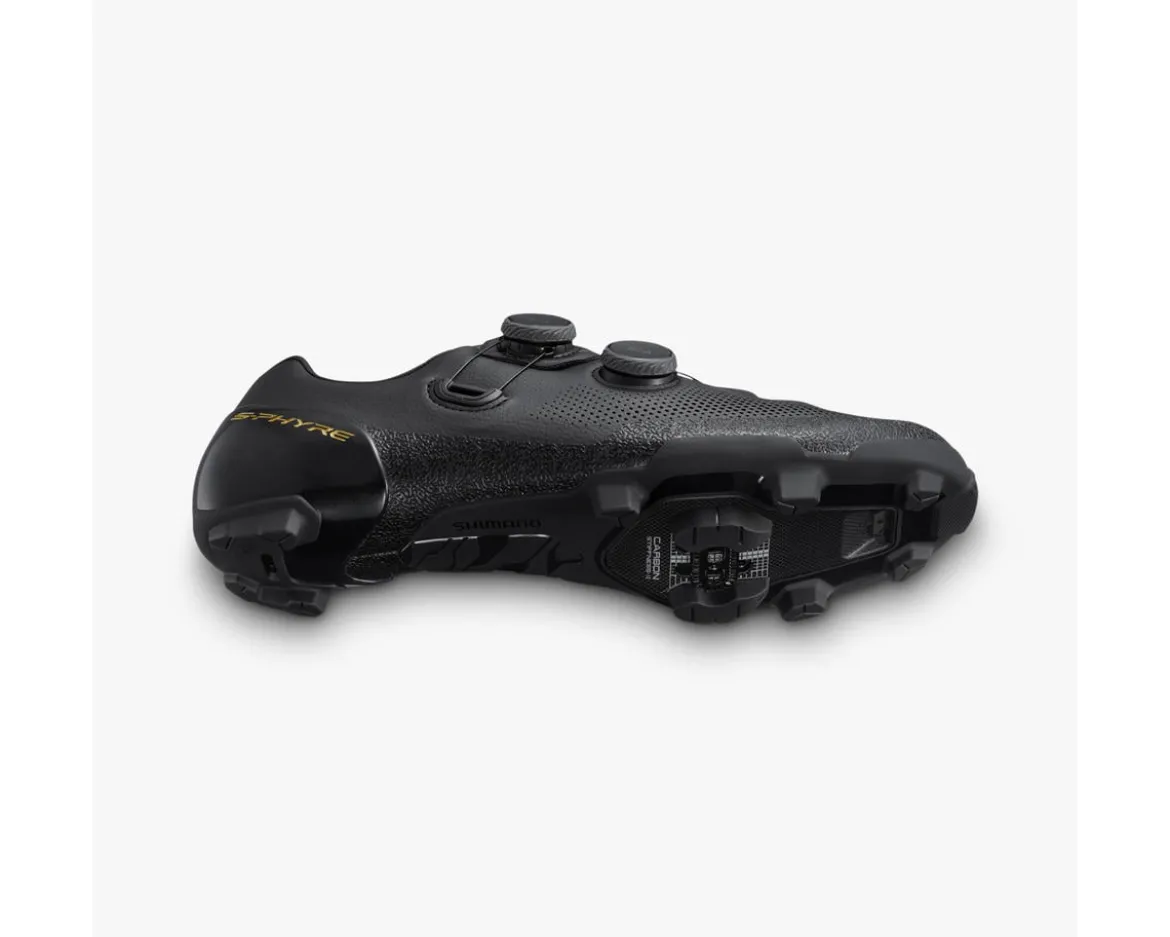 Shimano SH-RX910 S-PHYRE Gravel Bike Shoes (Black) (40) (Standard) (w/ Cleat Pontoon)