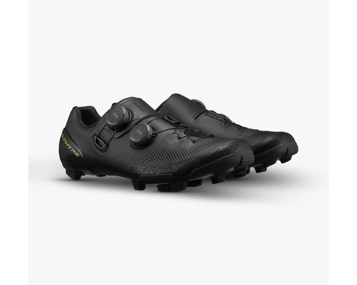 Shimano SH-RX910 S-PHYRE Gravel Bike Shoes (Black) (40) (Standard) (w/ Cleat Pontoon)