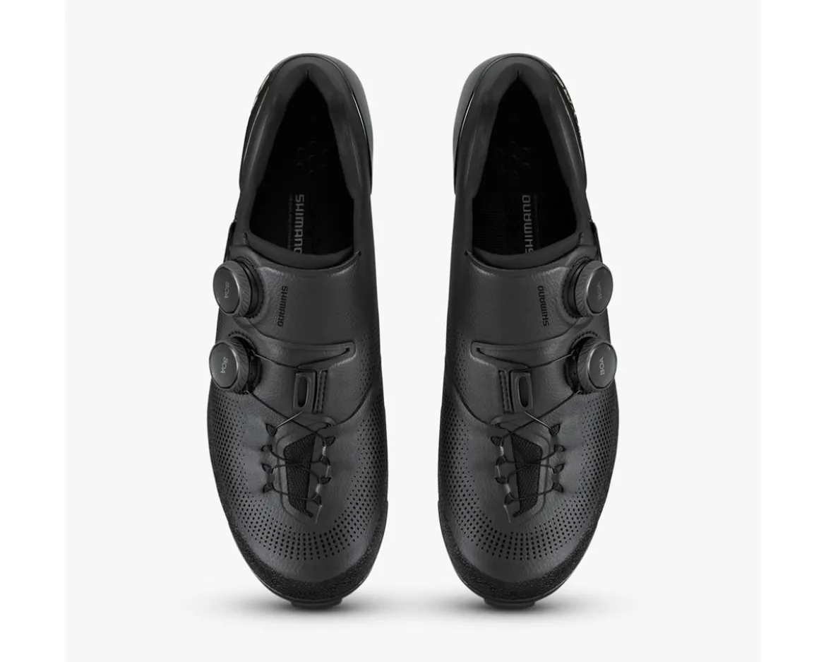 Shimano SH-RX910 S-PHYRE Gravel Bike Shoes (Black) (40) (Standard) (w/ Cleat Pontoon)