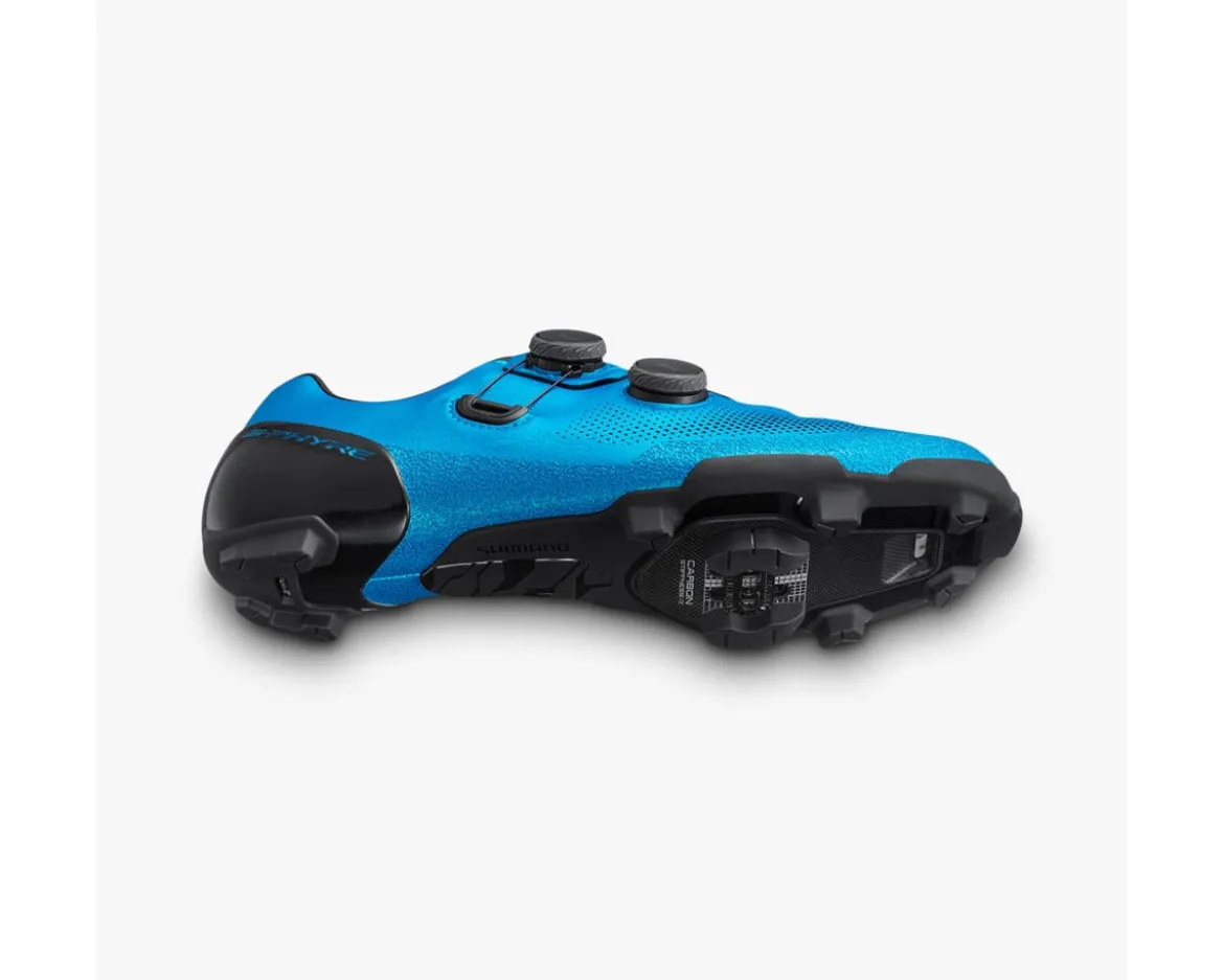 Shimano SH-RX910 S-PHYRE Gravel Bike Shoes (Blue) (42) (Standard) (w/ Cleat Pontoon)