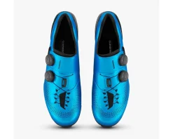 Shimano SH-RX910 S-PHYRE Gravel Bike Shoes (Blue) (42) (Standard) (w/ Cleat Pontoon)
