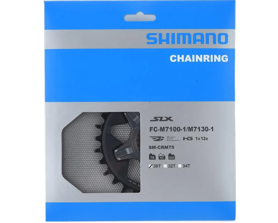 Shimano SLX SM-CRM75 Direct Mount Chainring (Black) (1 x 12 Speed) (Single) (30T) (3mm Offset/Boost)