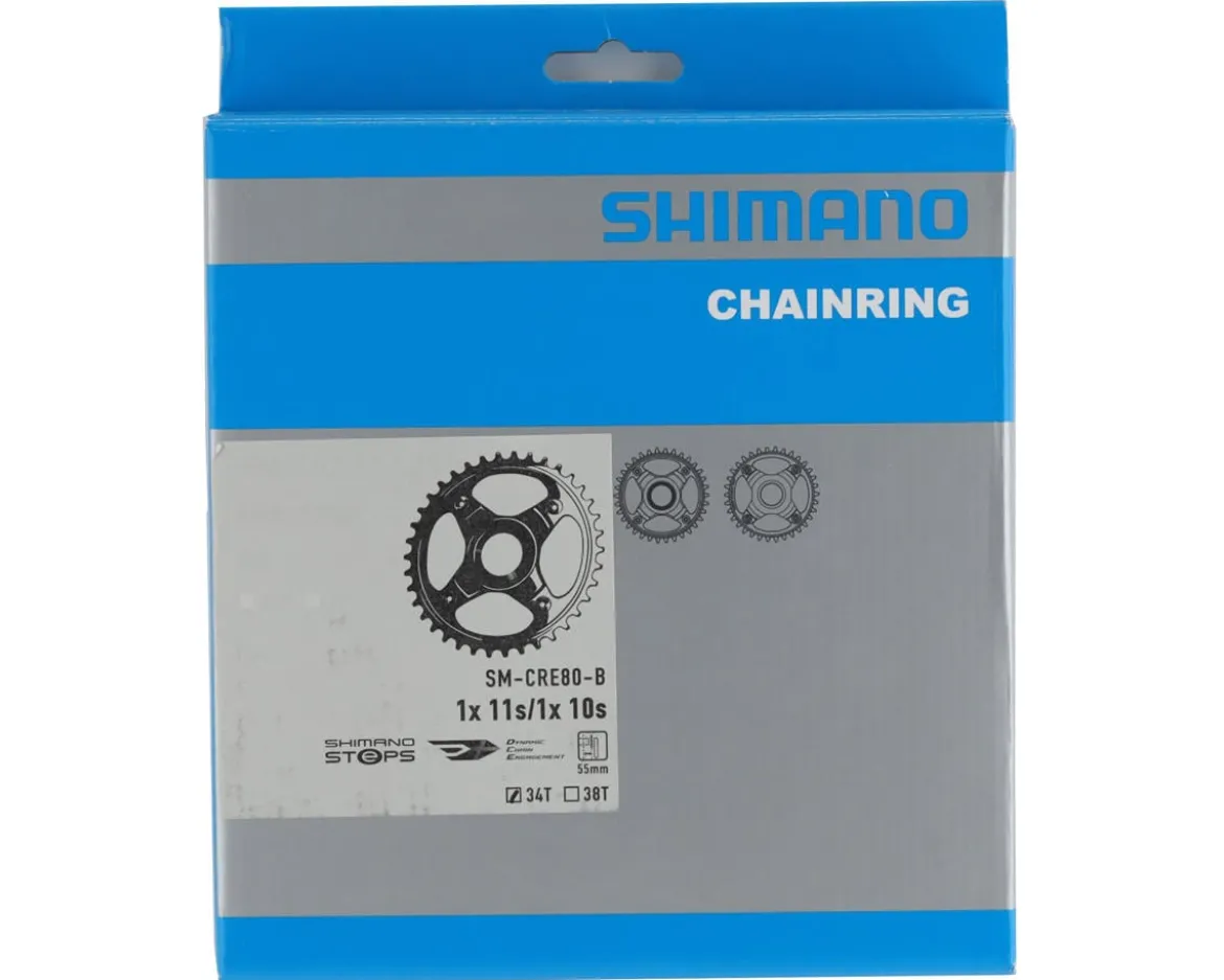 Shimano Steps E-MTB Direct Mount Chainring (Black) (1 x 10/11 Speed) (Single) (55mm Chainline) (34T)