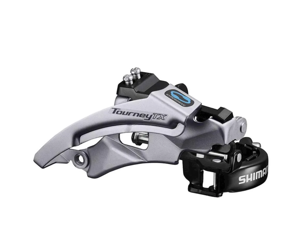 Shimano Tourney FD-TX800 Front Derailleur (3 x 7/8 Speed) (63 - 66º) (FD-TX800-TS3) (28.6/31.8/34.9mm) (Top Swing) (Dual Pull)