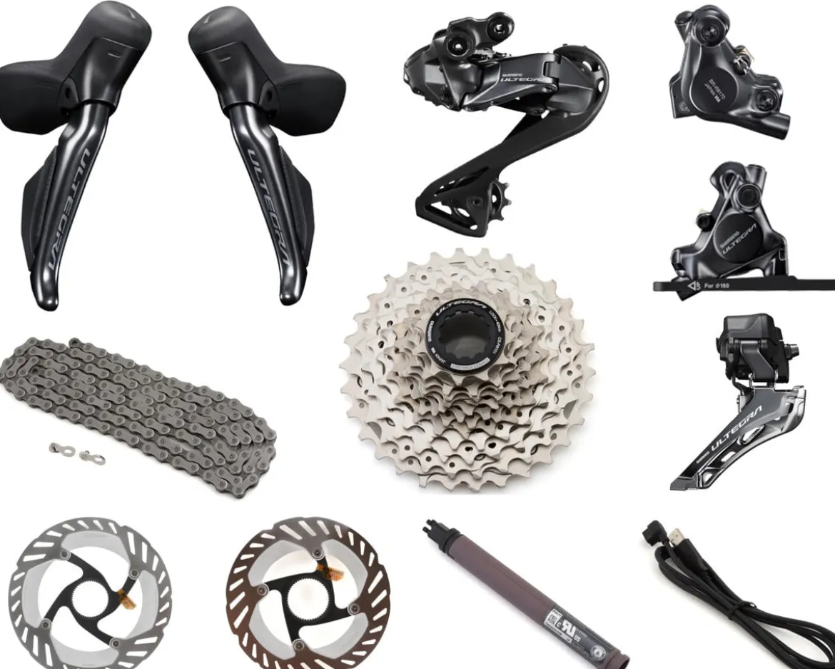 Shimano Ultegra R8100 Di2 Groupset (Black) (2 x 12 Speed) (11-30T) (Disc Brake)