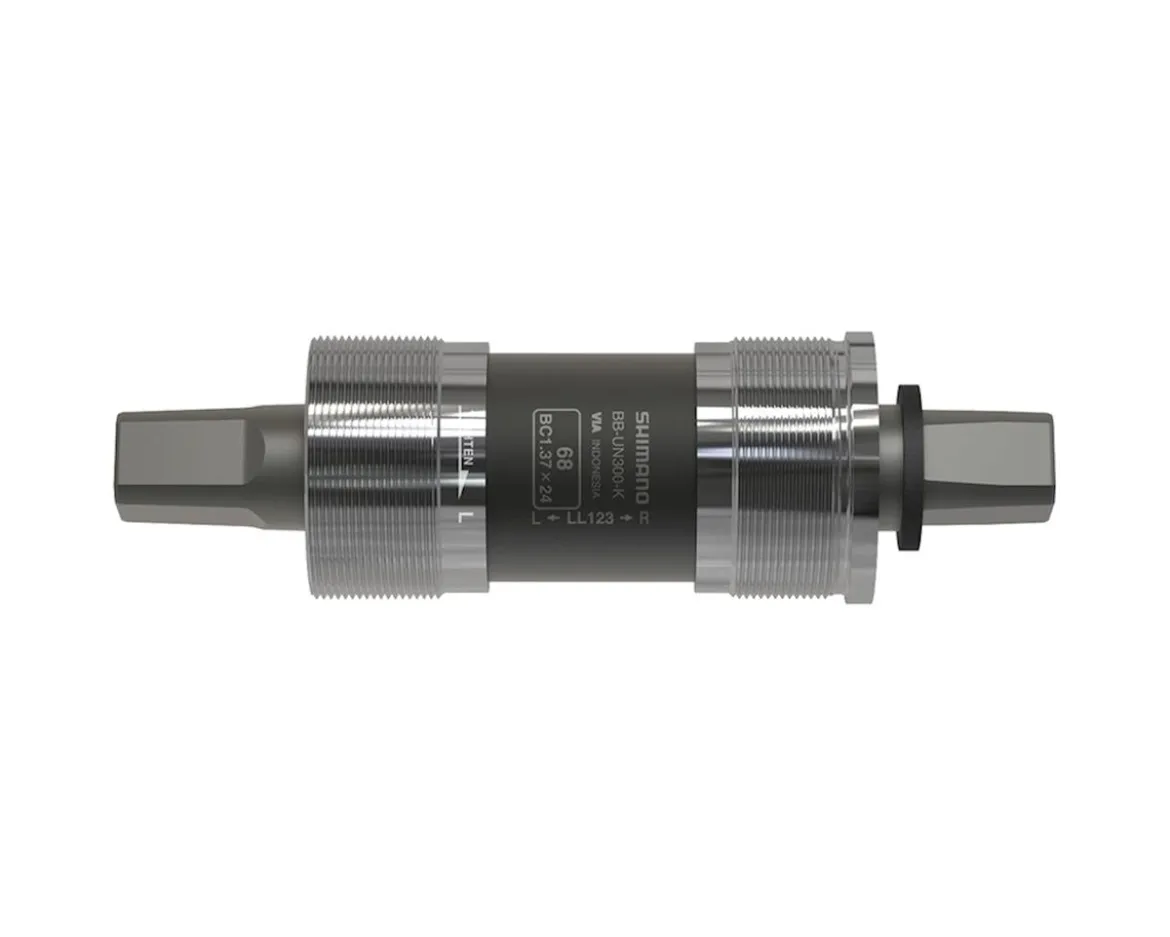 Shimano UN300-K Square Taper English Bottom Bracket (Silver) (BSA) (68mm) (122.5mm) (w/ 0.7mm Spacer) (For Chain Case)