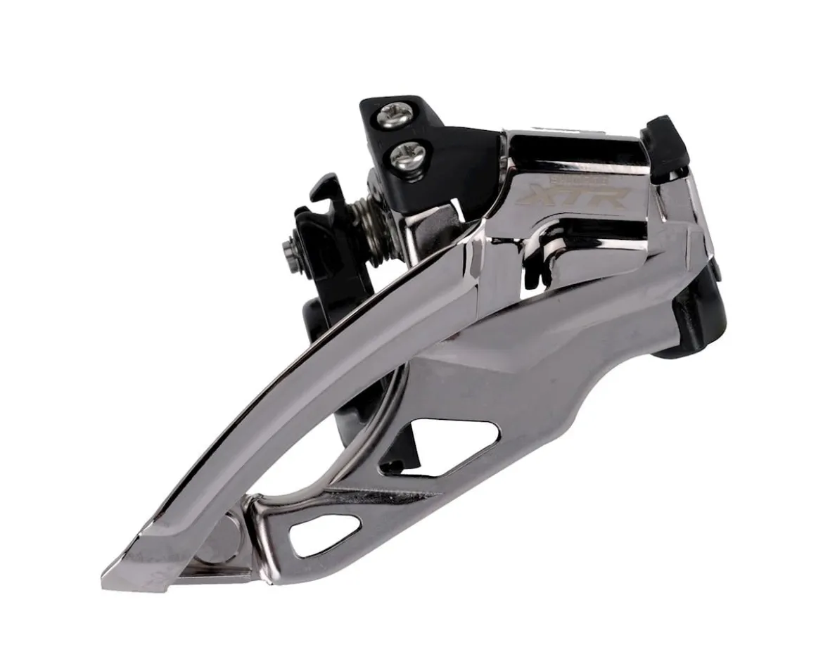 Shimano Xtr M985 2X10-Speed Multi-Clamp Top-Swing Front Derailleur For Mountain Double Cranks