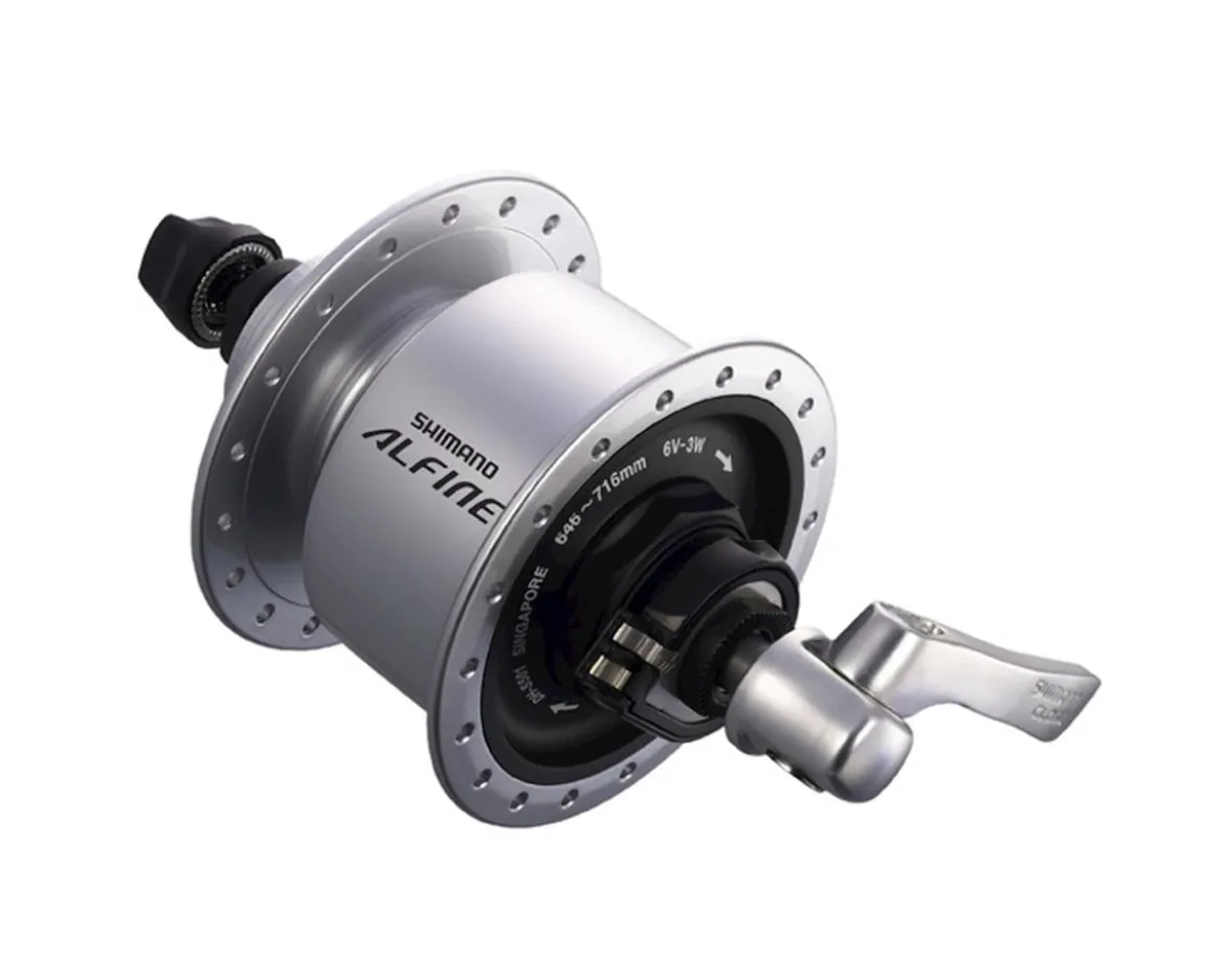 Shimano Alfine DH-S501 Dynamo Front Disc Hub (Silver) (Centerlock) (QR x 100mm) (32H)