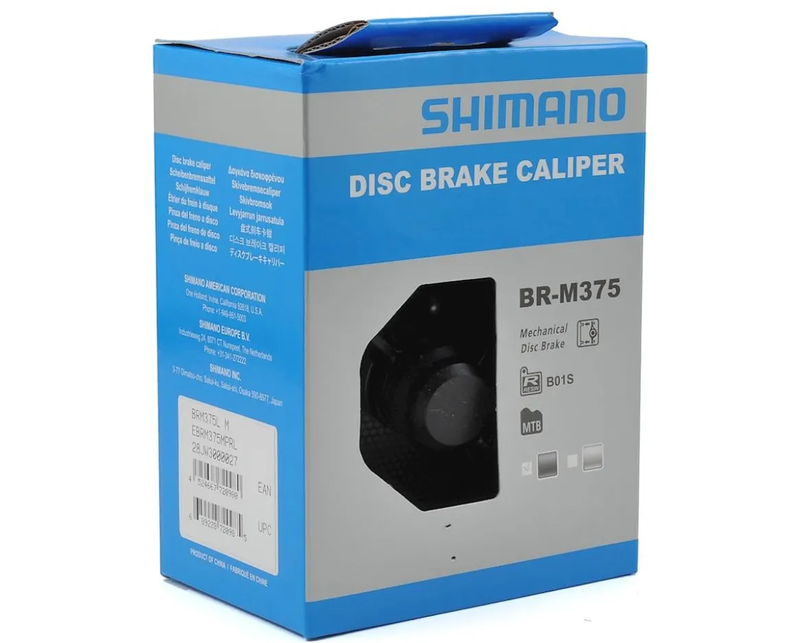 Shimano BR-M375 Disc Brake Caliper (Black) (Mechanical) (Front or Rear) (Post Mount)