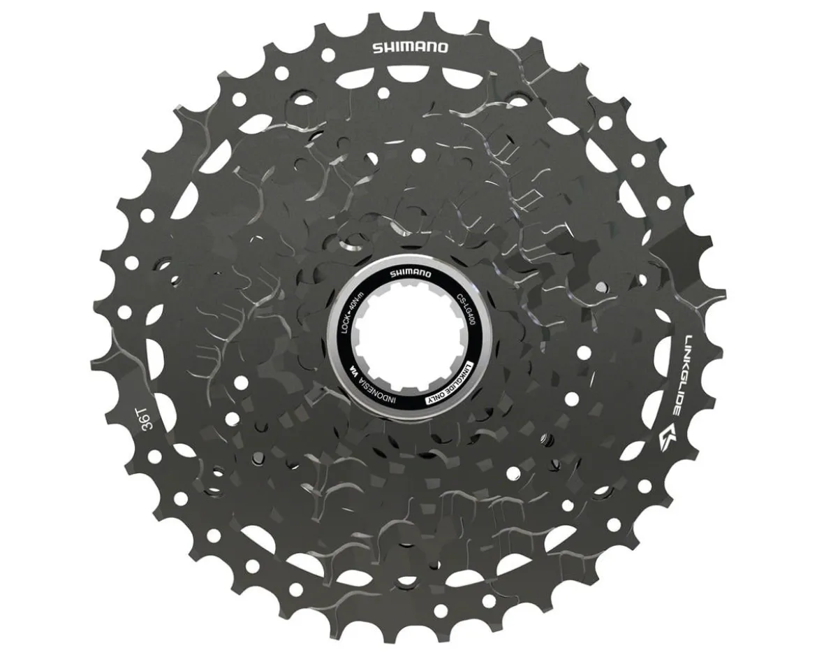 Shimano CUES CS-LG400-9 LinkGlide Cassette (Black) (9 Speed) (Shimano HG) (11-36T)