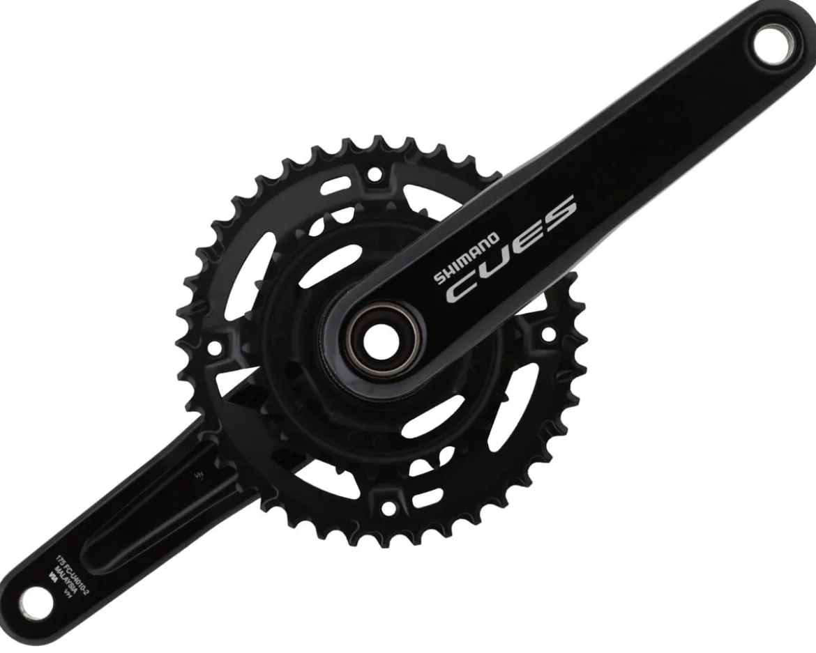 Shimano CUES FC-U4010 Crankset (Black) (2 x 9/10/11 Speed) (2-Piece) (175mm) (40/26T) (Riveted)