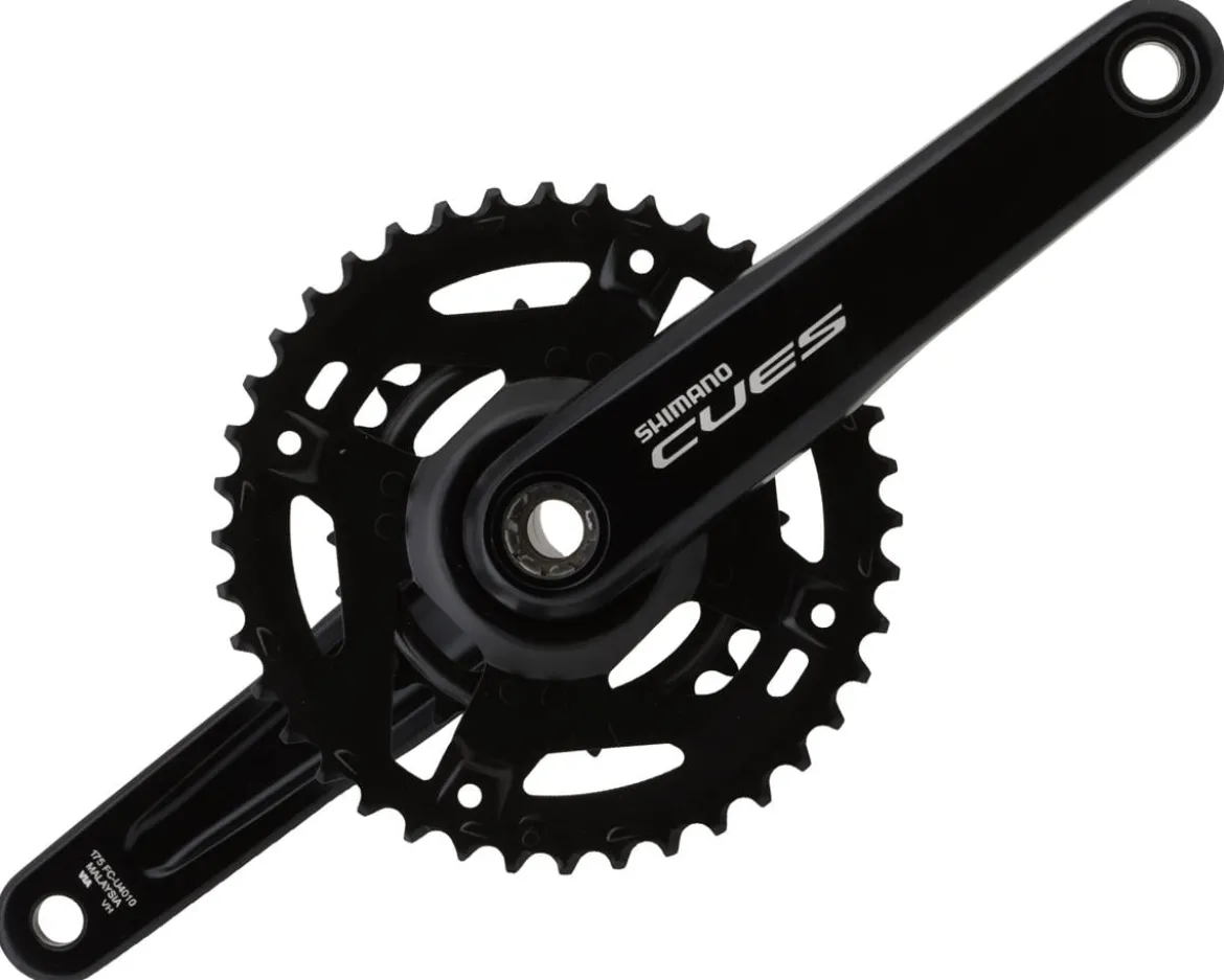 Shimano CUES FC-U4010 Crankset (Black) (2 x 9/10/11 Speed) (2-Piece) (175mm) (40/26T) (Riveted)
