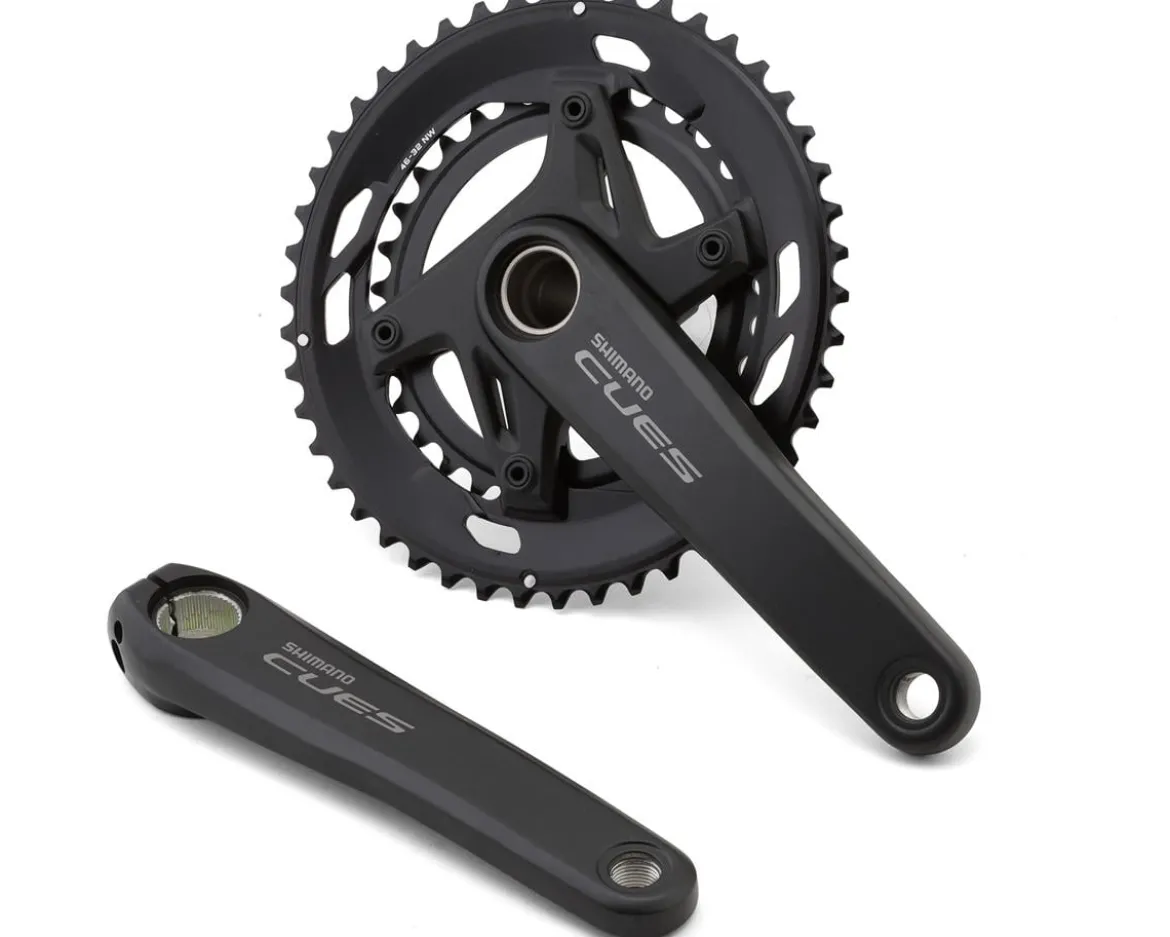Shimano CUES FC-U6040-2 Crankset (Black) (2 x 9/10 Speed) (175mm) (46/32T) (Hollowtech II)