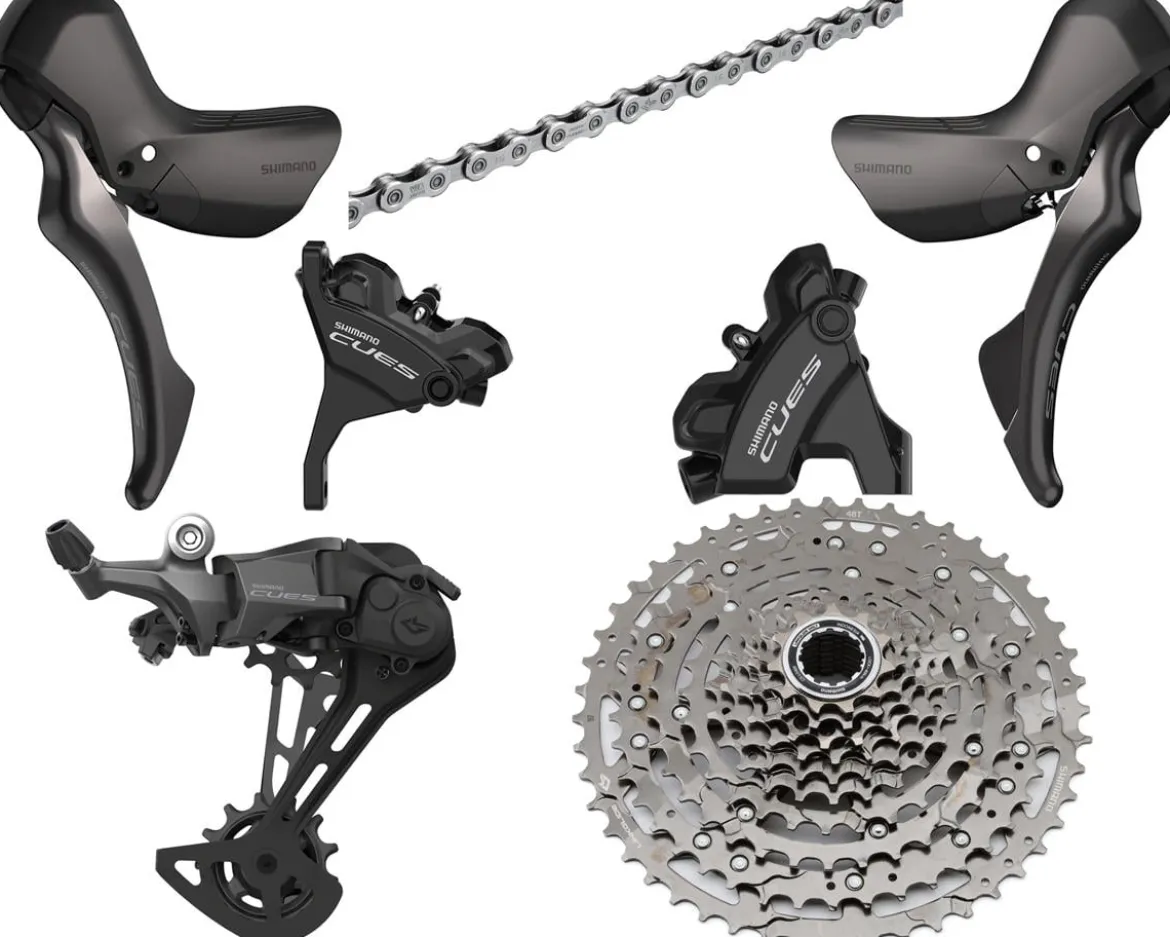 Shimano CUES 1 x 10 Speed Road/Gravel Groupset (Black) (w/ Hydraulic Disc Calipers)