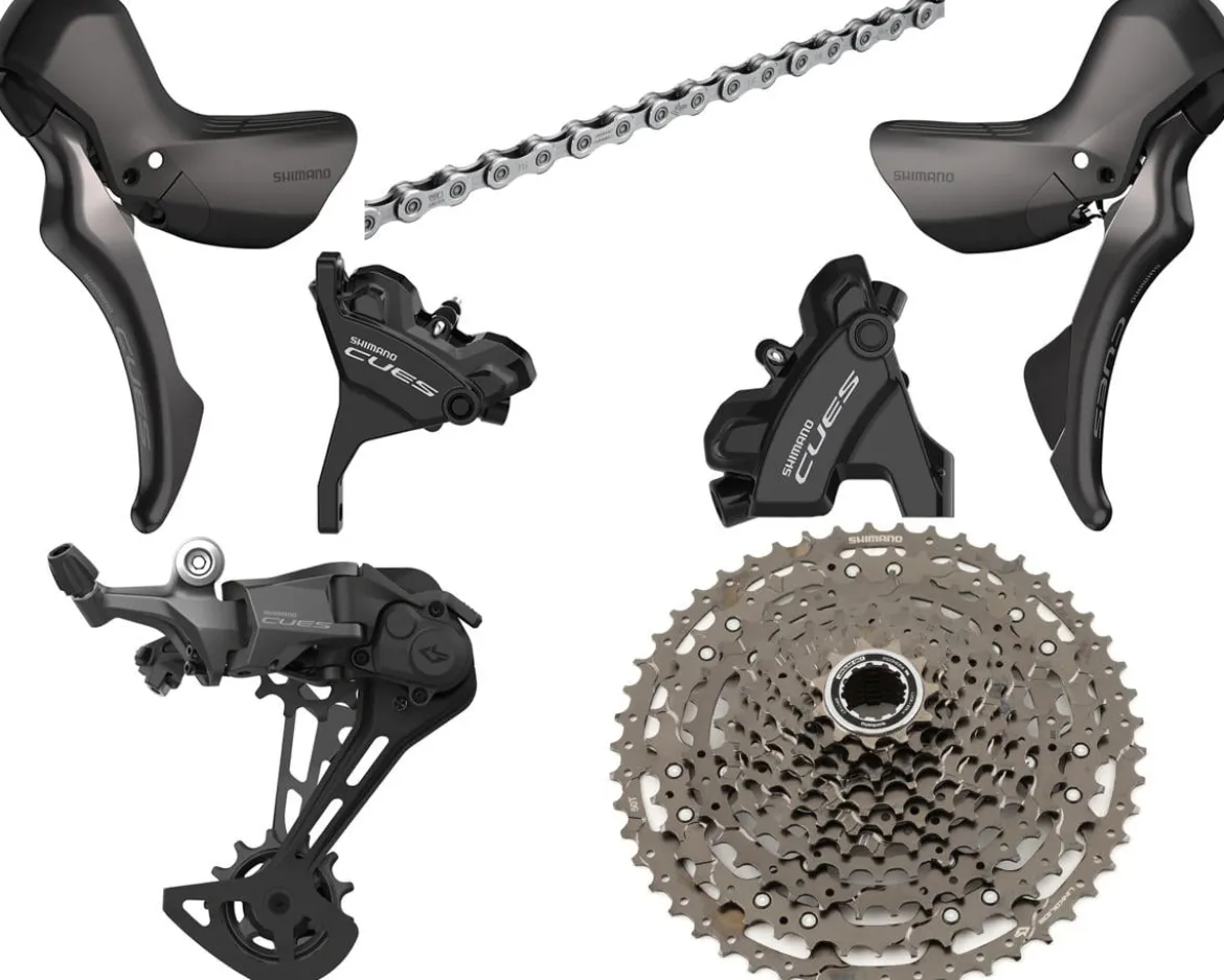 Shimano CUES 1 x 11 Speed Road/Gravel Groupset (Black) (w/ Hydraulic Disc Calipers)