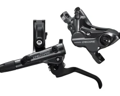 Shimano Deore BL-M6100/BR-M6120 4-Piston Hydraulic Disc Brake Set (Grey) (Left) (Post Mount) (Caliper Included) (Resin Pad)