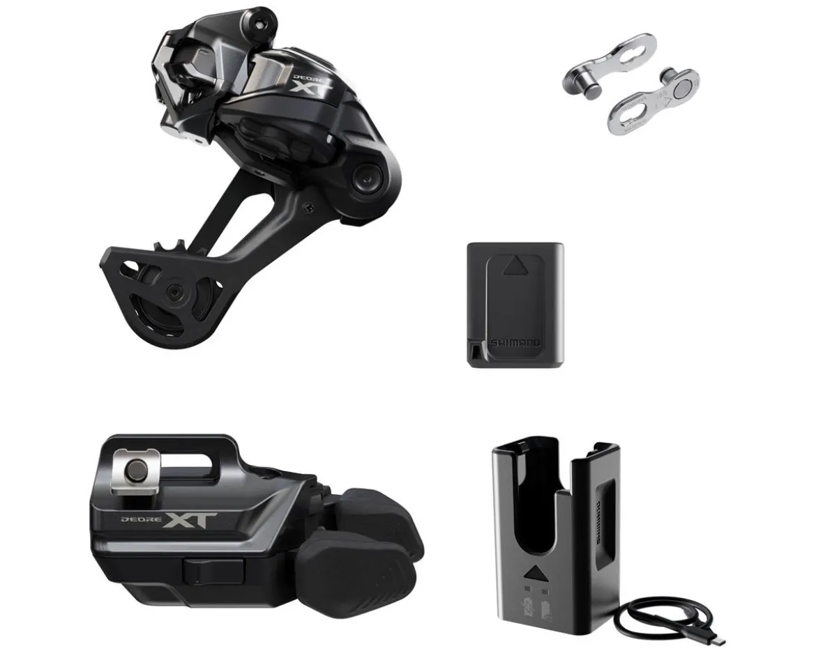 Shimano Deore XT Di2 M8250 Drivetrain Upgrade Kit (Black) (Long Cage) (I-SPEC EV) (SGS)
