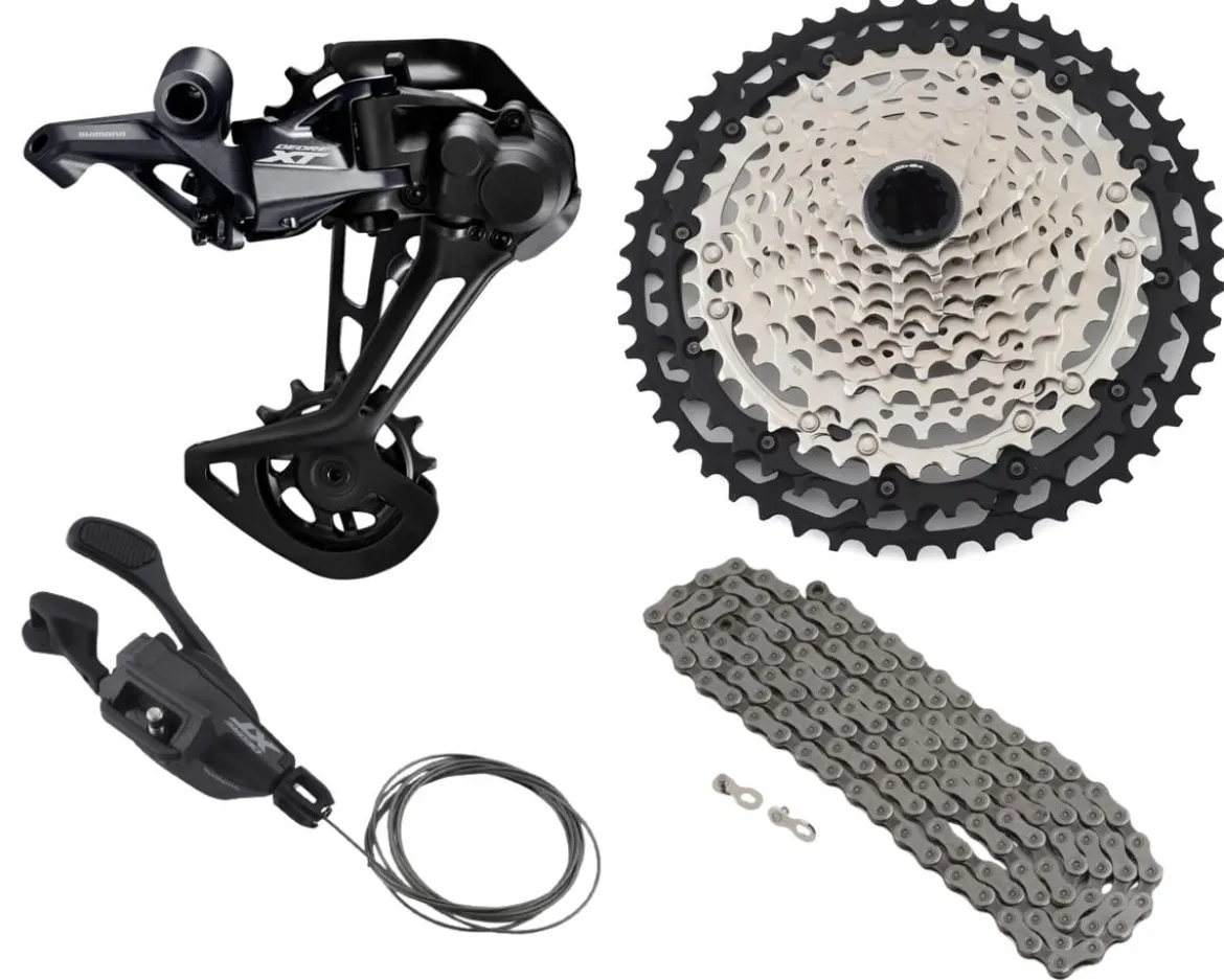 Shimano Deore XT M8100 Mountain Bike Mini Groupset (Black) (1 x 12 Speed) (Brakes Sold Separately)