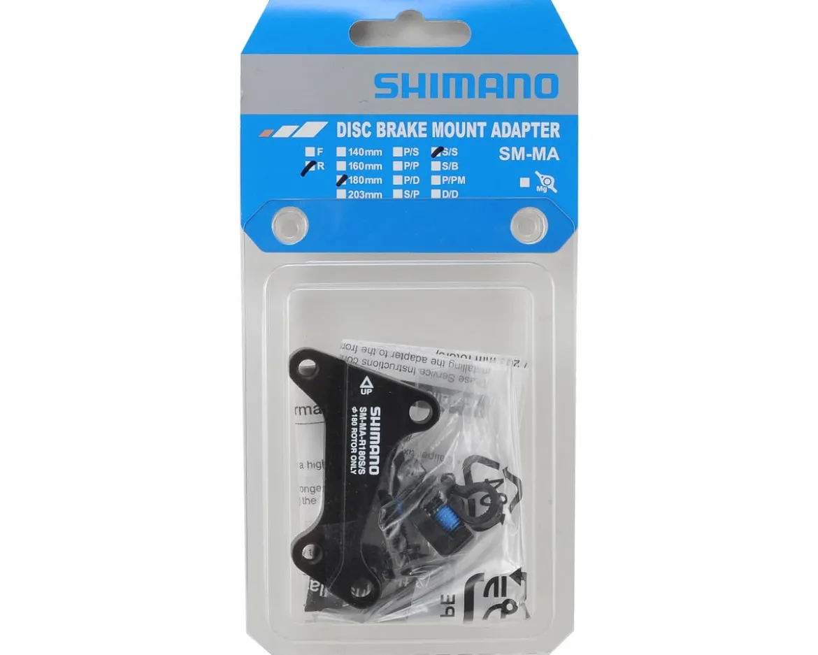 Shimano Disc Brake Adapters (Black) (For IS Caliper) (R180S/S) (IS to IS) (180mm Rear)