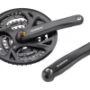 Shimano FC-M371-L (Black) (3 x 9 Speed) (Square Taper) (175mm) (48/36/26T) (Riveted)