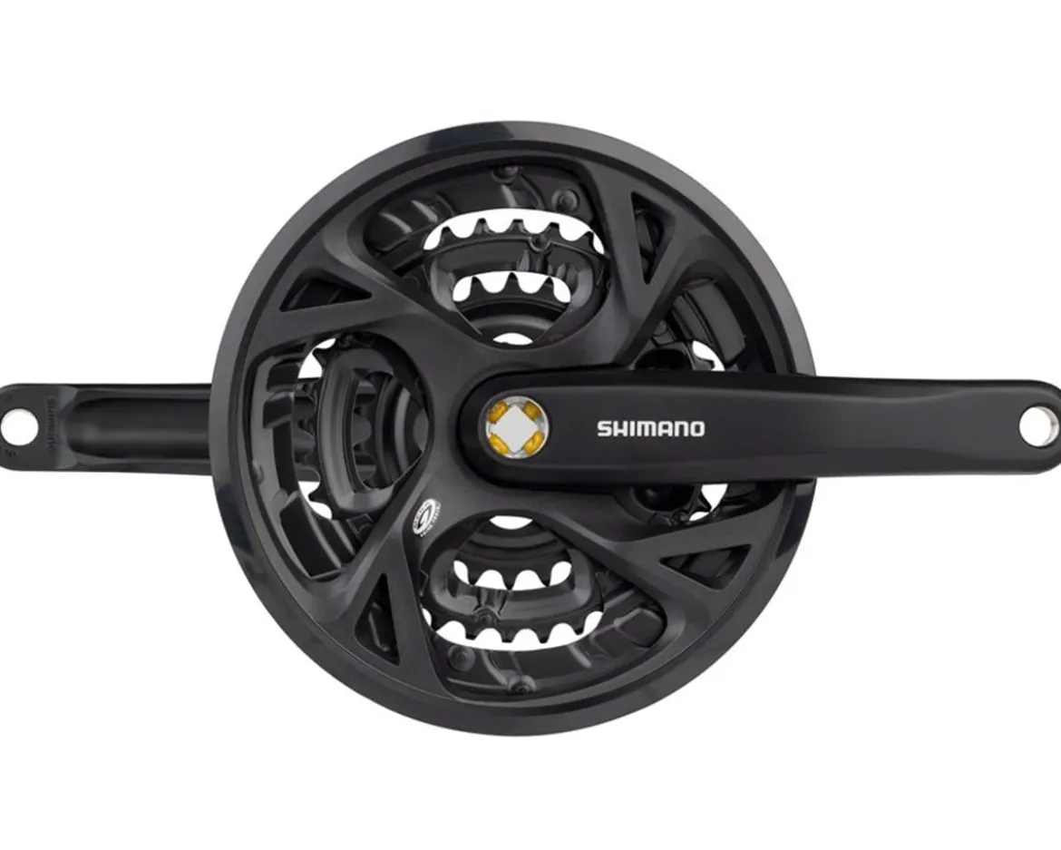 Shimano FC-M371-L (Black) (3 x 9 Speed) (Square Taper) (175mm) (48/36/26T) (Riveted)
