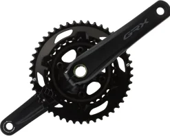 Shimano GRX FC-RX600 Crankset (Black) (2 x 11 Speed) (Hollowtech II) (165mm) (46/30T) (110 Asymmetric BCD)