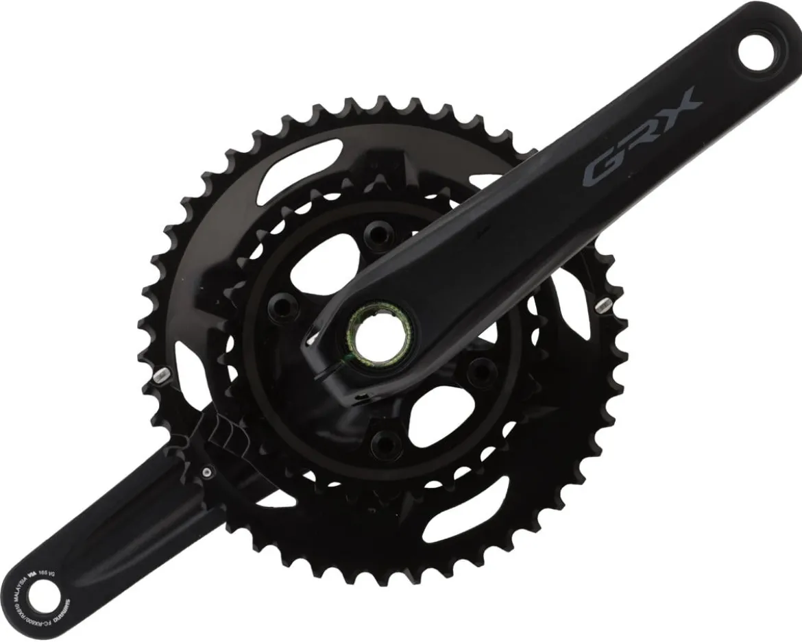 Shimano GRX FC-RX600 Crankset (Black) (2 x 11 Speed) (Hollowtech II) (165mm) (46/30T) (110 Asymmetric BCD)