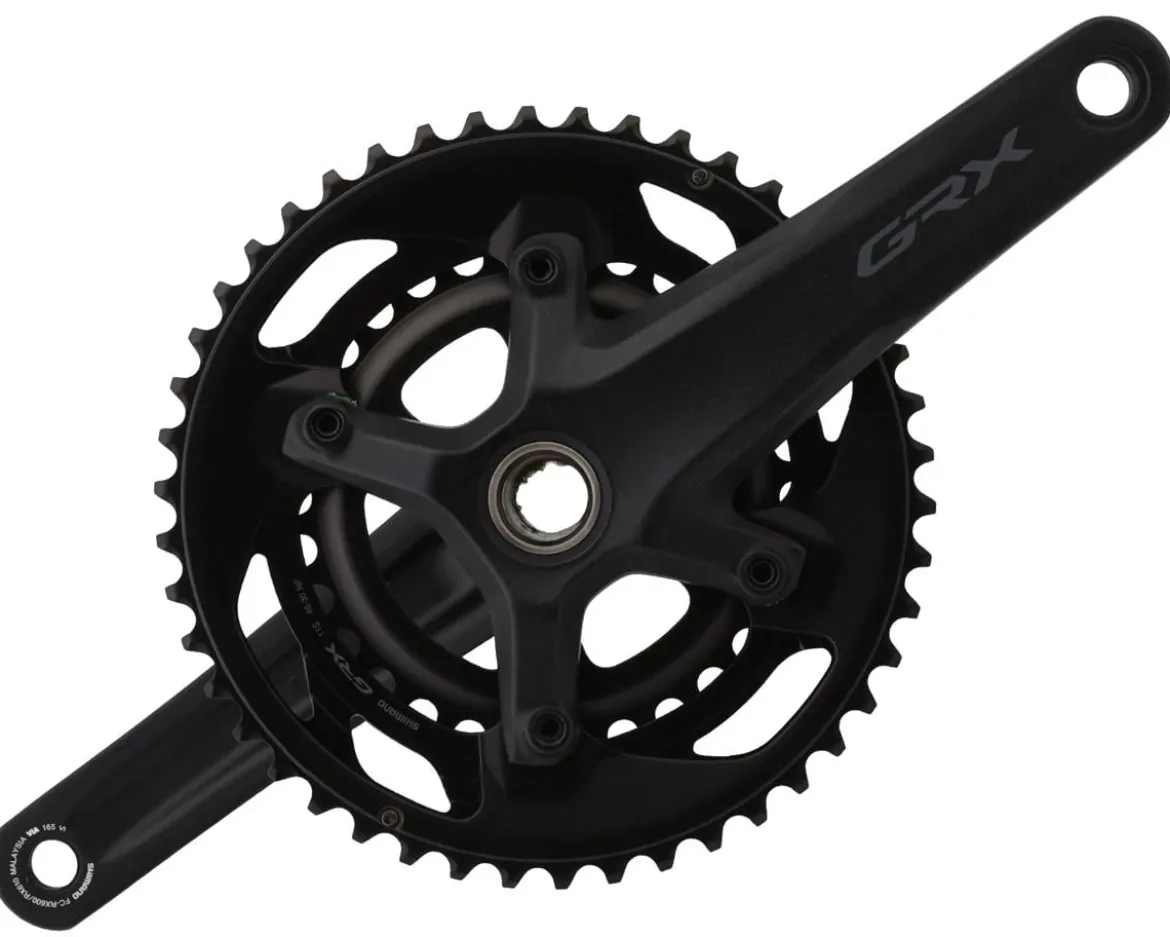 Shimano GRX FC-RX600 Crankset (Black) (2 x 11 Speed) (Hollowtech II) (165mm) (46/30T) (110 Asymmetric BCD)