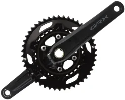 Shimano GRX FC-RX600 Crankset (Black) (2 x 10 Speed) (Hollowtech II) (165mm) (46/30T) (110 Asymmetric BCD)
