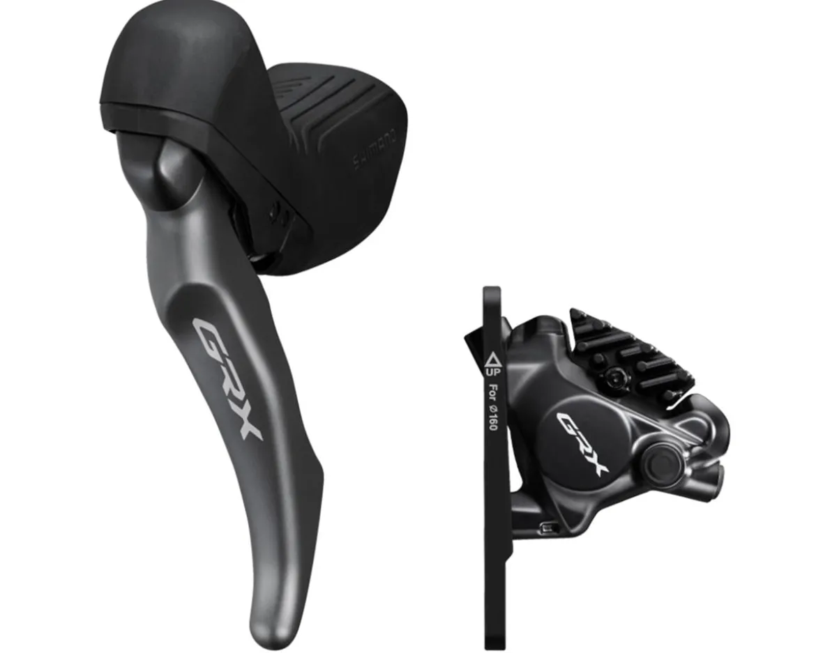 Shimano GRX RX820 Brake/Shift Lever Kit (Black) (Flat Mount) (Left) (Dropper Post Remote) (BR-RX820 Caliper Included)