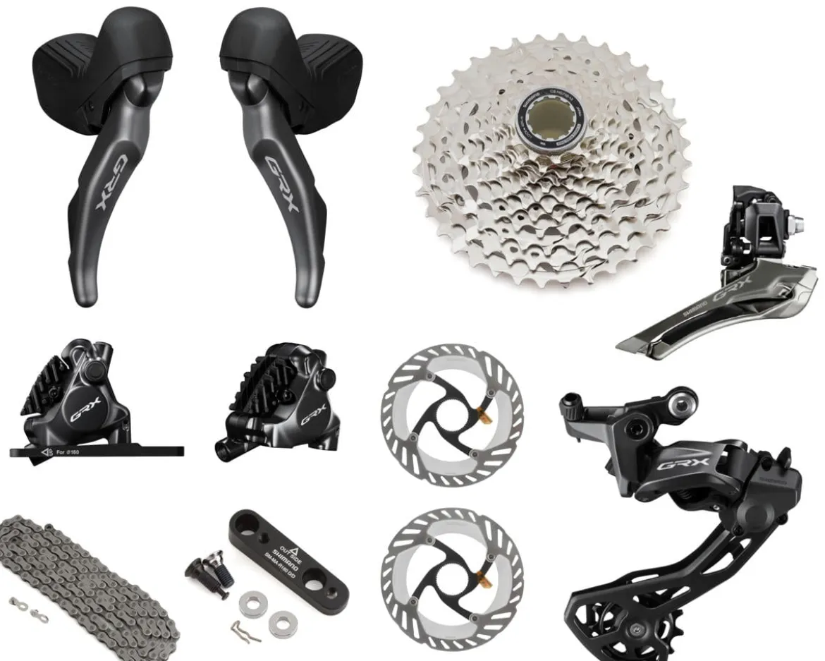 Shimano GRX RX800 Gravel Groupset (Black) (2 x 12 Speed) (11-36T)
