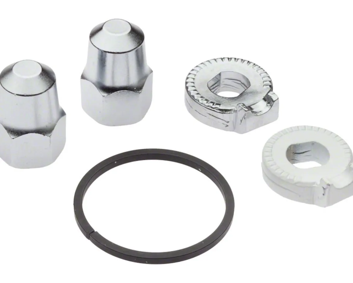 Shimano Rear Hub Nuts, Cog Snap Ring, & Non-Turn Washers (Alfine and Nexus) (For Track Type Dropouts)
