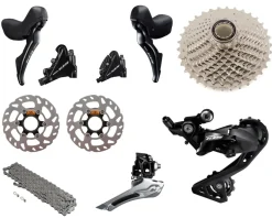 Shimano 105 R7020 Mechanical Road Groupset (Black) (2 x 11 Speed) (Hydraulic Disc Brake)