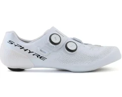 Shimano SH-RC903E S-PHYRE Road Bike Shoes (White) (Wide Version) (40) (Wide)