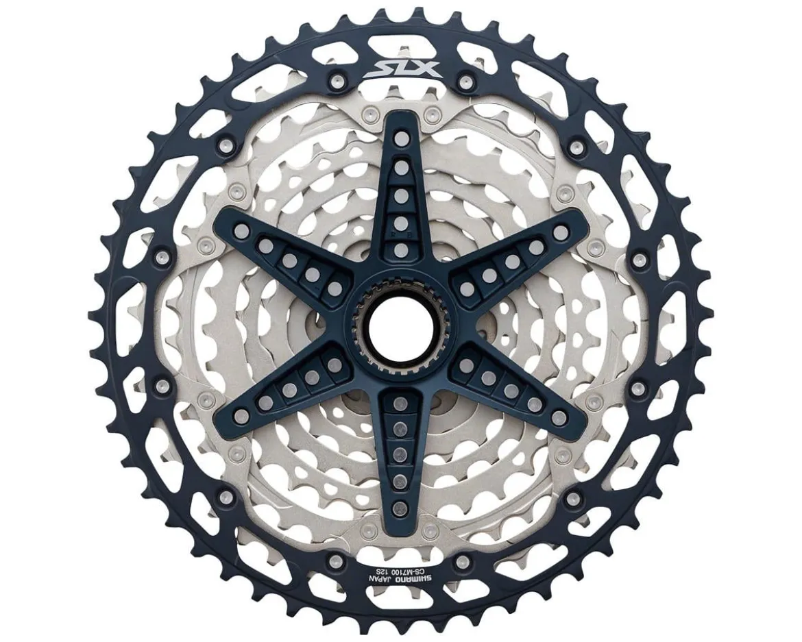 Shimano SLX CS-M7100 Cassette (Silver/Black) (12 Speed) (Micro Spline) (10-45T)