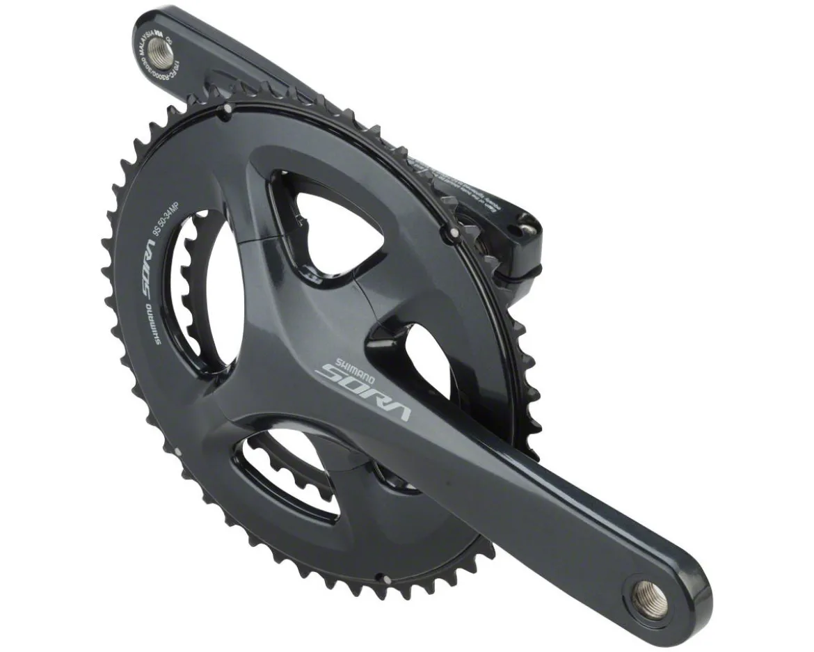 Shimano Sora R3000 Crankset (Grey) (2 x 9 Speed) (Hollowtech II) (165mm) (50/34T) (110 Asymmetric BCD)