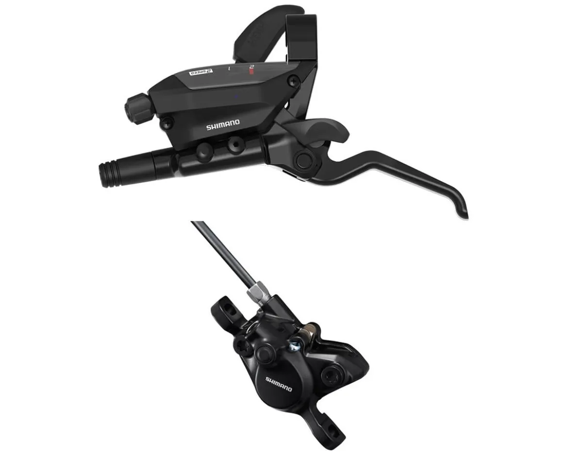 Shimano ST-EF515 EZ Fire Plus Shift/Brake Lever (Black) (Left) (2x) (w/ BR-MT200 Disc Brake Caliper) (Post Mount)