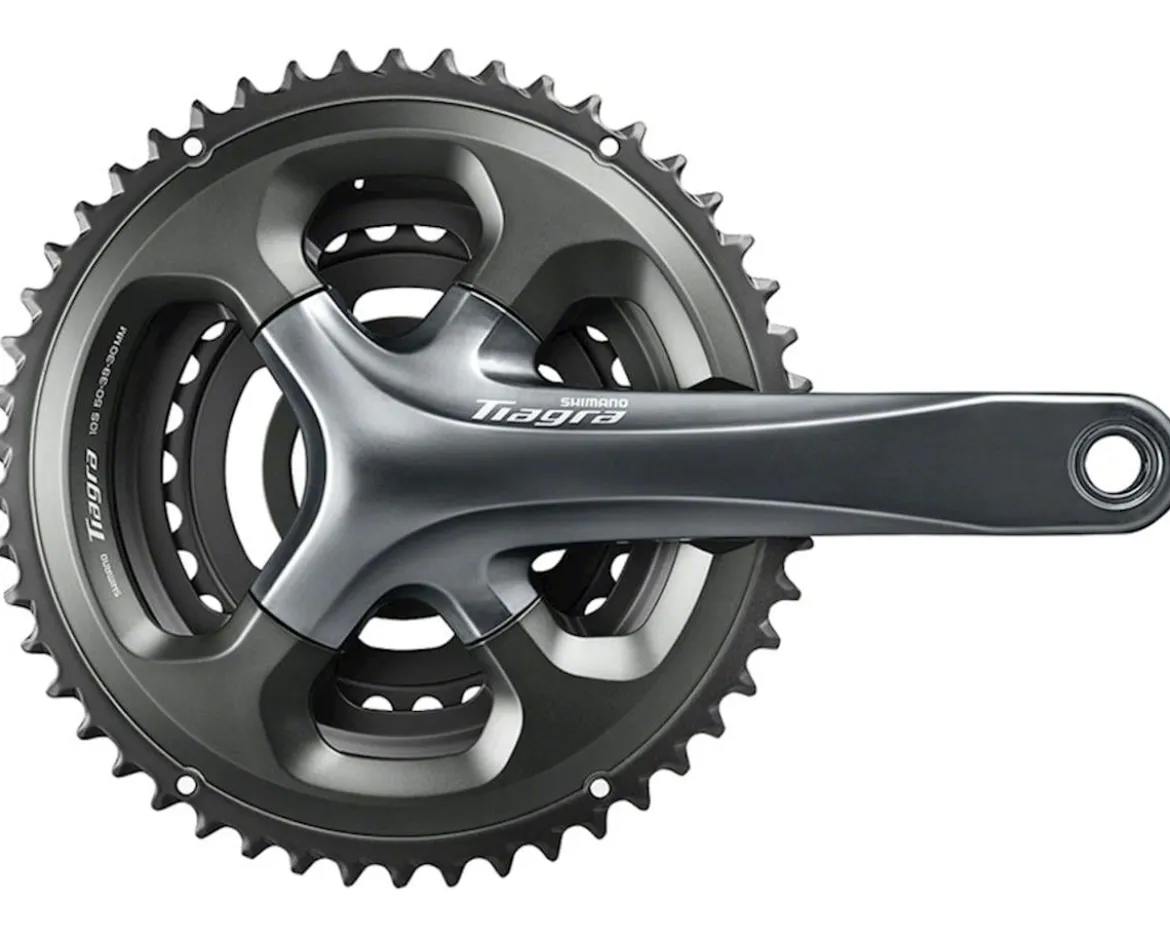 Shimano Tiagra 4703 Crankset (Grey) (3 x 10 Speed) (Hollowtech II) (165mm) (50/39/30T) (74/110 Asymmetric BCD)