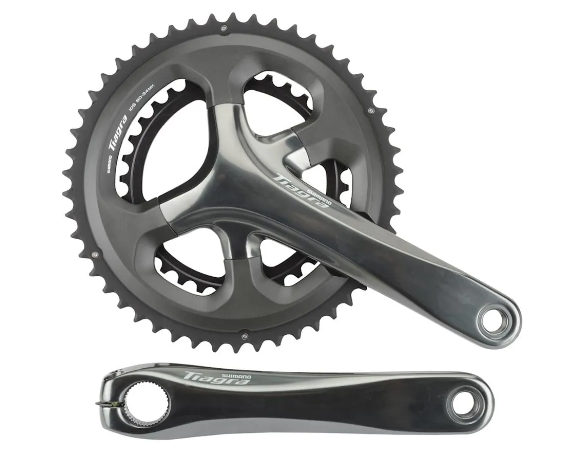 Shimano Tiagra 4700 Crankset (Grey) (2 x 10 Speed) (Hollowtech II) (165mm) (50/34T) (110 Asymmetric BCD)
