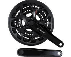 Shimano Tourney FC-A073 Crankset (Black) (3 x 7/8 Speed) (Square Taper) (170mm) (50/39/30T) (Riveted) (w/ Chain Guard)
