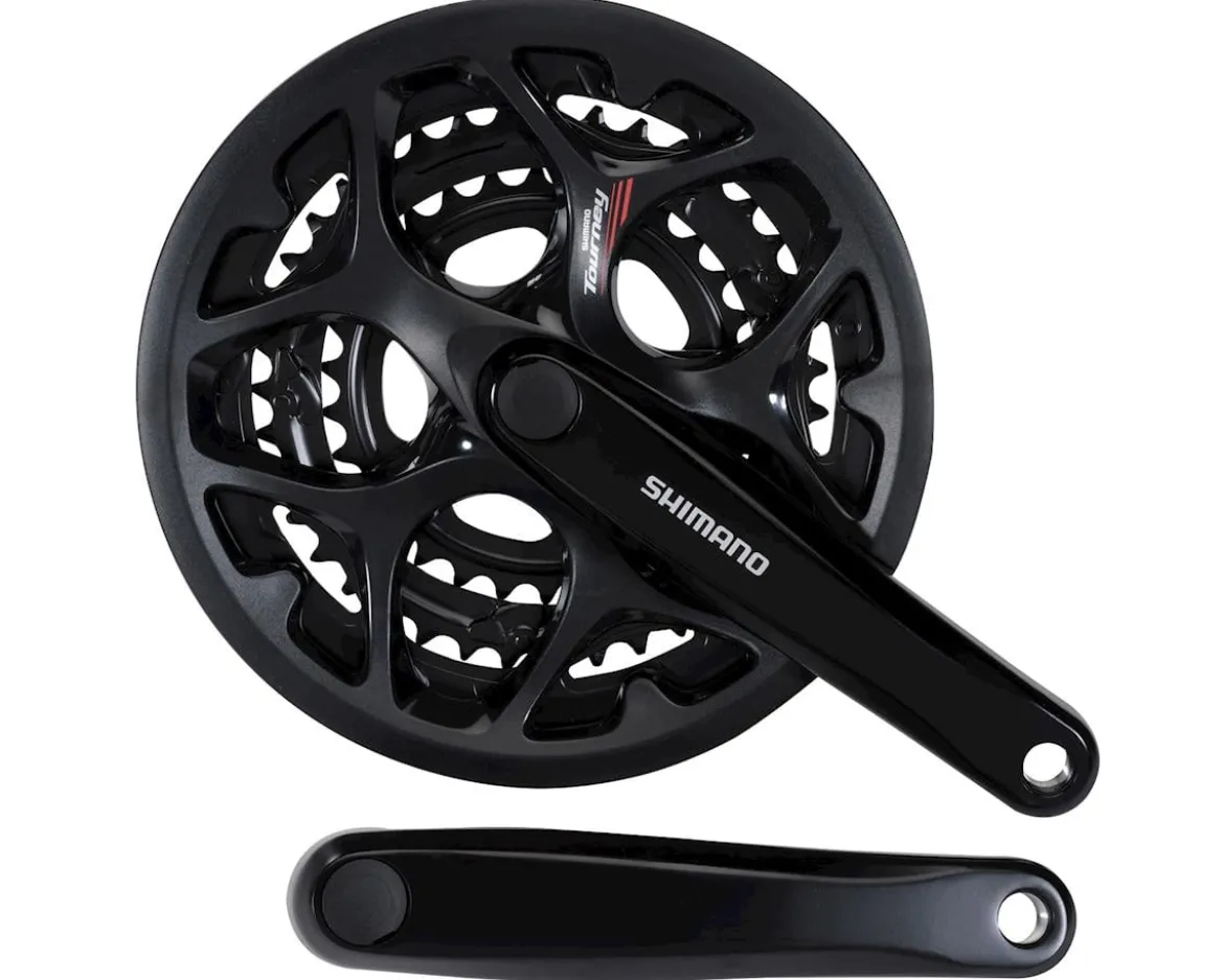 Shimano Tourney FC-A073 Crankset (Black) (3 x 7/8 Speed) (Square Taper) (170mm) (50/39/30T) (Riveted) (w/ Chain Guard)