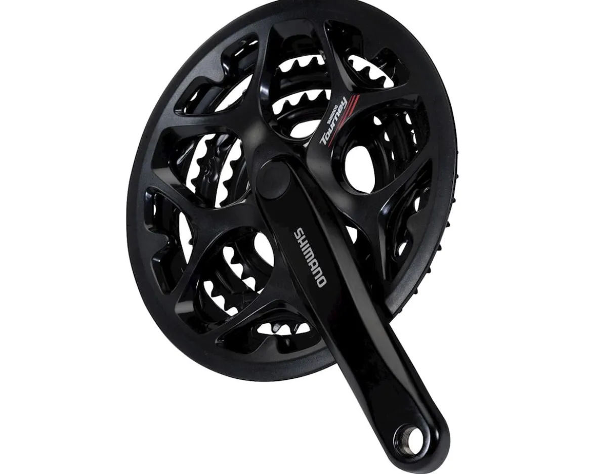 Shimano Tourney FC-A073 Crankset (Black) (3 x 7/8 Speed) (Square Taper) (170mm) (50/39/30T) (Riveted) (w/ Chain Guard)