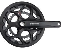 Shimano Tourney FC-A070 Crankset (Black) (2 x 7/8 Speed) (Square Taper) (170mm) (50/34T) (Riveted) (w/ Chain Guard)