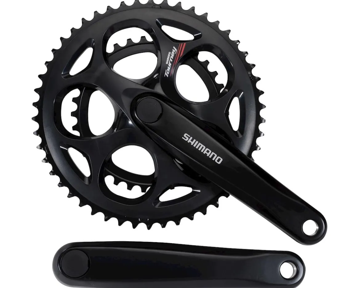 Shimano Tourney FC-A070 Crankset (Black) (2 x 7/8 Speed) (Square Taper) (170mm) (50/34T) (Riveted)