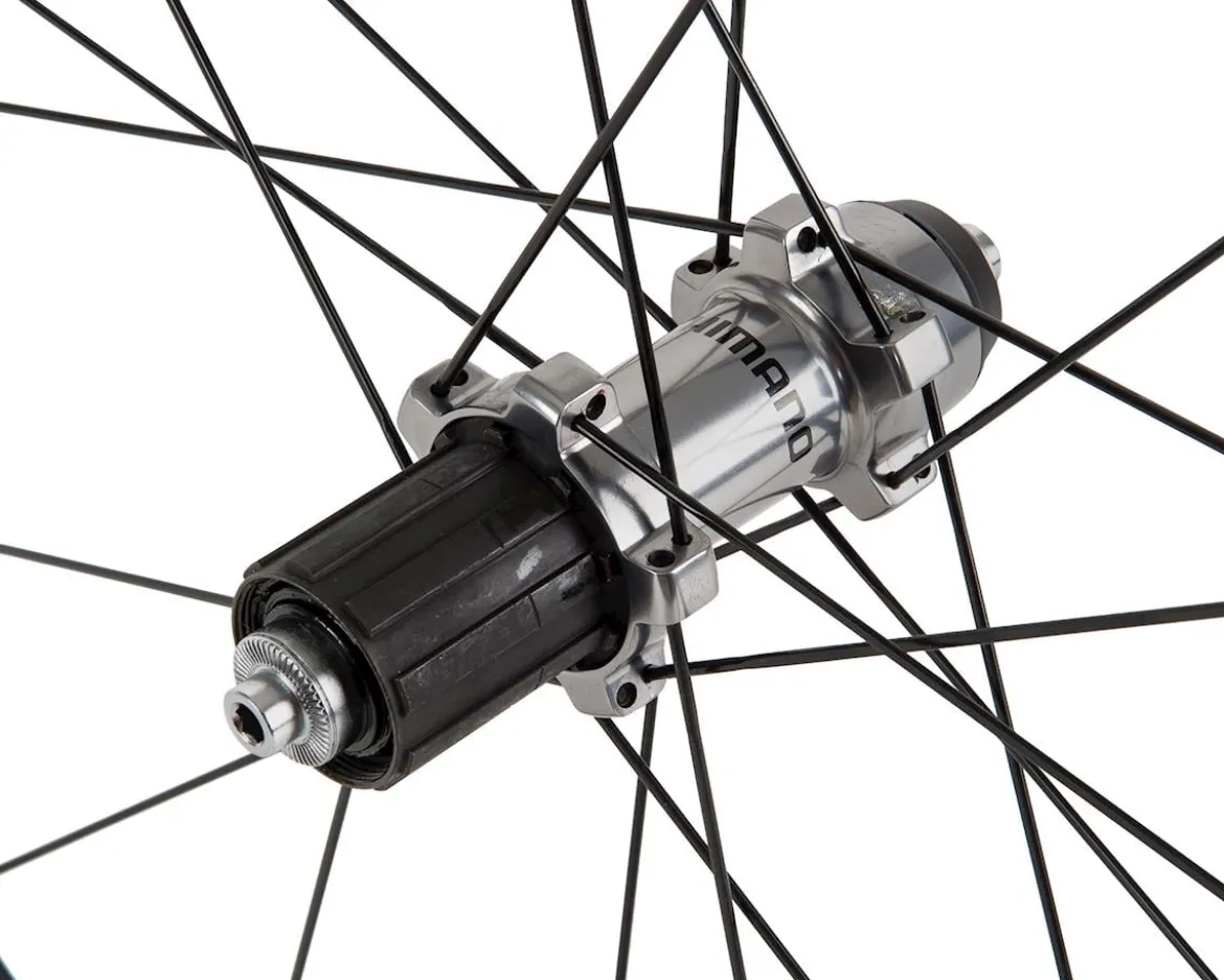Shimano WH-RS500-TL-FR Rim Brake Wheelset (Dark Grey) (Shimano HG 11/12) (QR x 100, QR x 130mm) (700c) (Tubeless)