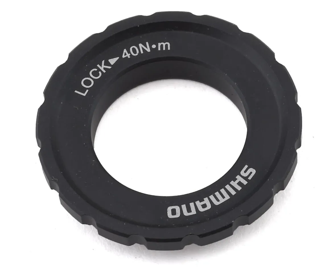 Shimano XT M8010 Outer Serration Centerlock Disc Rotor Lockring (Black) (Single) (For 12/15/20mm Axle Hubs)
