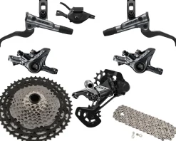 Shimano XTR M9100 Mountain Bike Groupset (Grey/Black) (1 x 12 Speed) (2-Piston Brakes)